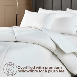 MHG Living White Super King Size Spring Summer Cotton Duvet 4.5 Tog - thumbnail 4