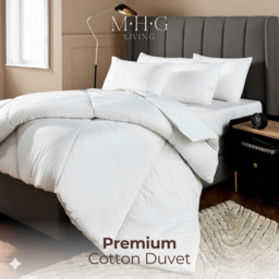 MHG Living White Super King Size Spring Summer Cotton Duvet 4.5 Tog - thumbnail 3