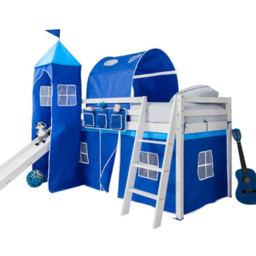 Noa and Nani Moro White Cabin Bed with Slide and Tent - thumbnail 2