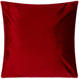 Alan Symonds Plain Velvet Red Cushion with Polyester Filled Pad 45 x 45cm 4 Pack