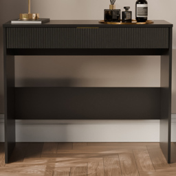 GFW Rankin Single Drawer Black Dressing Table