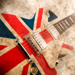 Origin Murals Rock Guitar Brown Wall Mural - thumbnail 2