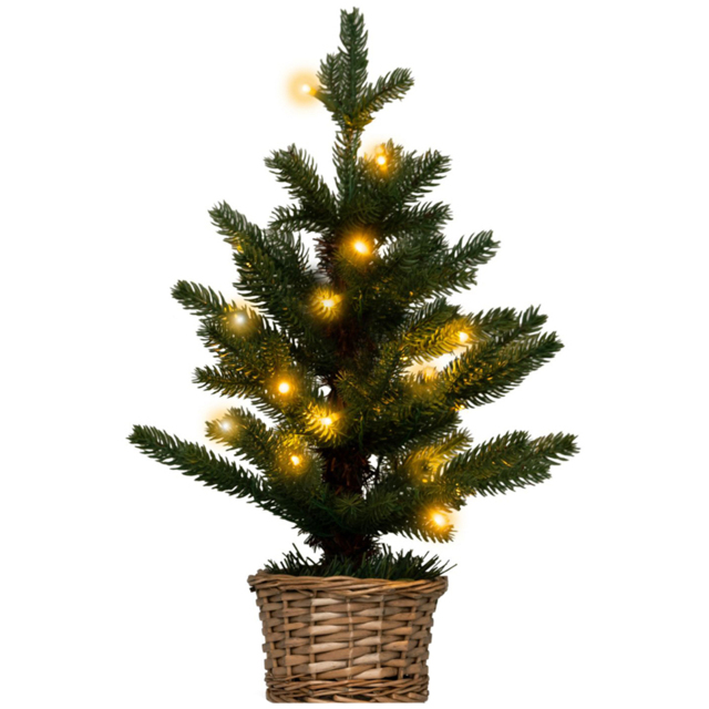 StarBright Pre Lit Warm White Mini Artificial Christmas Tree 2ft - image 1