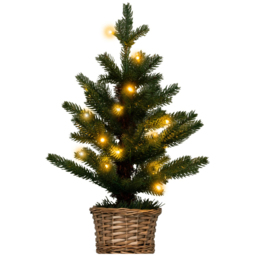 StarBright Pre Lit Warm White Mini Artificial Christmas Tree 2ft
