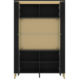 Furniture To Go Genoa Vitrin 2 Door Black Cabinet - thumbnail 3