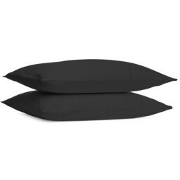 My Home Polycotton Black Housewife Pillowcase 2 Pack