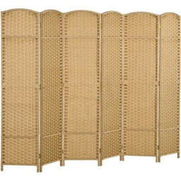 Portland 6 Panel Wooden Folding Room Divider 240 x 170cm