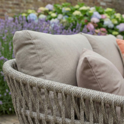 Norfolk Collection Modesto Natural Sand and Brown Thick Rope Weave 4 Seater Outdoor Lounge Set - thumbnail 3
