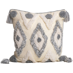 Intimates Oslo Tufted Grey Filled Cushion 43 x 43cm 2 Pack