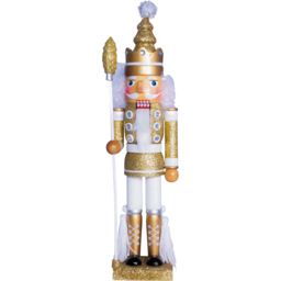 St Helens Glitter Gold Nutcracker 40cm