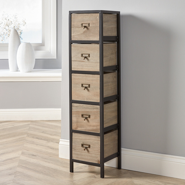 Home Source Derwent 5 Drawer Solid Wood Chest of Drawers - image 1
