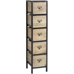 Home Source Derwent 5 Drawer Solid Wood Chest of Drawers - thumbnail 2