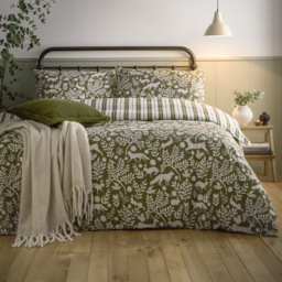 Furn Skandi Woodland Brushed Cotton Double Duvet Set