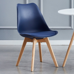 Eva Blue Padded Single Dining Chair