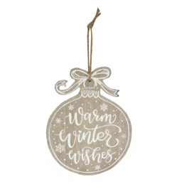 Warm Winter Wishes Hanger Brown