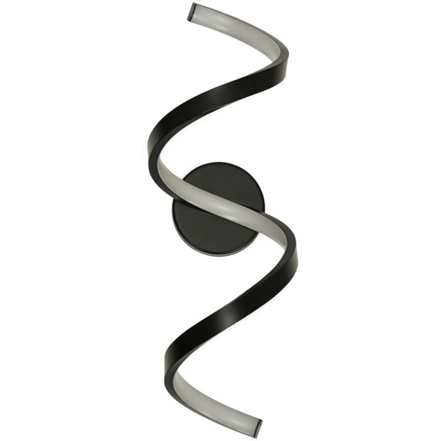 ValueLights Infinity Single Twist Black Integrated LED Wall Light - image 1