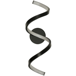 ValueLights Infinity Single Twist Black Integrated LED Wall Light - thumbnail 1