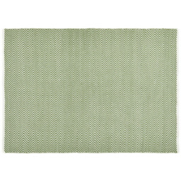 Hug Rug Dark Green Herringbone Woven Rug 80 x 150cm - thumbnail 1