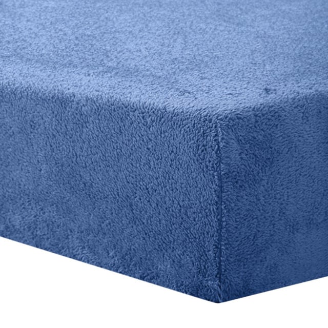 Velosso King Size French Blue Teddy Fleece Fitted Sheet - image 1