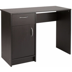 Home Source Tyler Black Single Drawer Computer Desk with Storage Cupboard - thumbnail 2