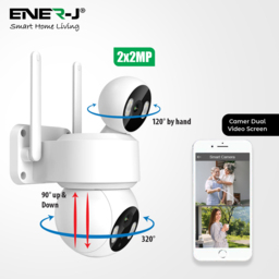 Ener-J White Dual Lens Smart WiFi Outdoor IP Dome Camera - thumbnail 3