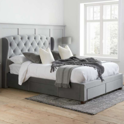 Hope Grey King Size Bed Frame - thumbnail 1