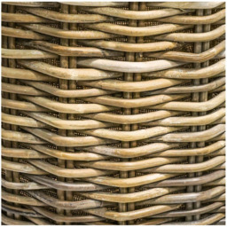 Ivyline Wicker Round Lined Natural Log Basket Set of 2 - thumbnail 4