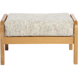Desser Dubai Light Oak Natural Rattan Farrow Footstool - thumbnail 3
