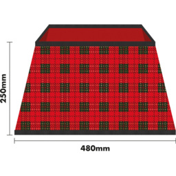 St Helens Chequered Tartan Black and Red Christmas Tree Skirt 250 x 480cm - thumbnail 4