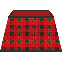 St Helens Chequered Tartan Black and Red Christmas Tree Skirt 250 x 480cm