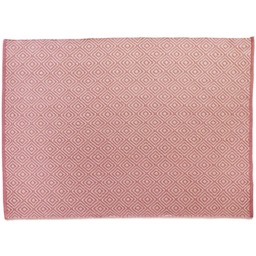 Hug Rug Coral Pink Woven Diamond Rug 120 x 170cm - thumbnail 1