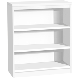 R White Cabinets 3 Shelf Mid Height White Bookcase - thumbnail 2