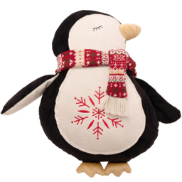 The Christmas Gift Co Penguin Shaped Cushion 39cm