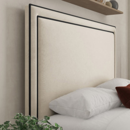 DS Living Verona Plush Cream Single Piping Bed Frame - thumbnail 2