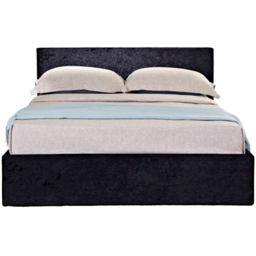 Berlin King Size Black Crushed Velvet Ottoman Bed - thumbnail 2