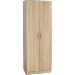 R White Cabinets Brown 2 Door Tall Cupboard - thumbnail 2