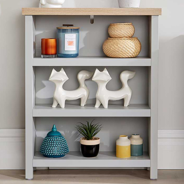 Home Source Avon Grey 3 Shelf Bookcase Storage Unit - image 1