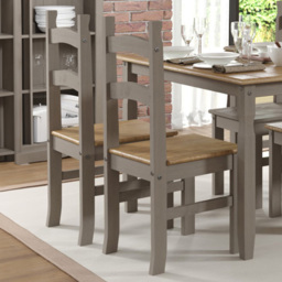 Core Products Corona Set of 2 Grey and Pine Dining Chair