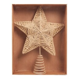 Mistletoe Cottage Natural Rattan Star Christmas Tree Topper - thumbnail 3