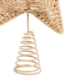 Mistletoe Cottage Natural Rattan Star Christmas Tree Topper - thumbnail 2