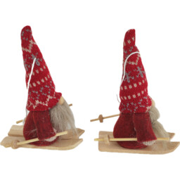 Single Multicolour Hanging Gonk on Skis in Assorted styles - thumbnail 2
