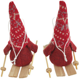 Single Multicolour Hanging Gonk on Skis in Assorted styles - thumbnail 3