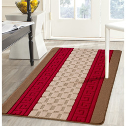 Smart Living Brown and Red Non-Slip Door Mat with Gel Backing 40 x 60cm - thumbnail 3