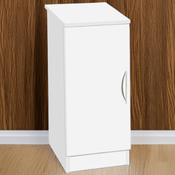 R White Cabinets Single Door White Desk Height Cupboard - thumbnail 1