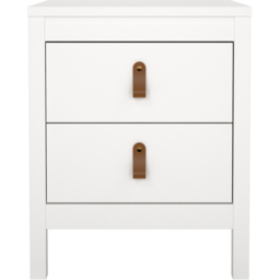 Florence Barcelona 2 Drawer White Bedside Table - thumbnail 3