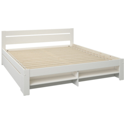 Noomi Pradis White Double Wooden Storage Bed - thumbnail 2