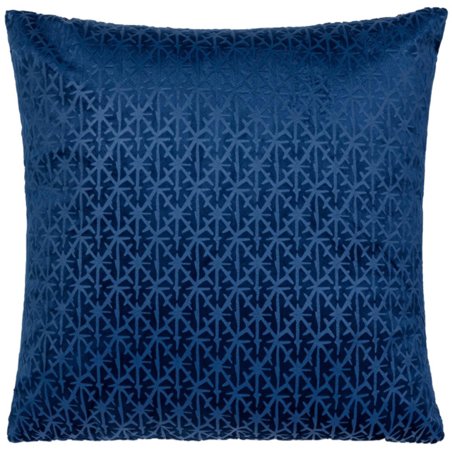 Alan Symonds Textured Velvet Navy Cushion with Polyester Filled Pad 45 x 45cm 4 Pack