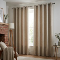 Taylor Blackout Eyelet Curtains - Natural / 229cm