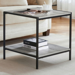 VIDA DESIGNS Brooklyn Grey Metal Frame End Table