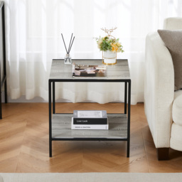 Vida Designs Brooklyn Grey Metal Frame End Table - thumbnail 4